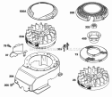 Blower Hsg Flywheels Diagram and Parts List for 12T702-0613-99  Briggs and Stratton Engine